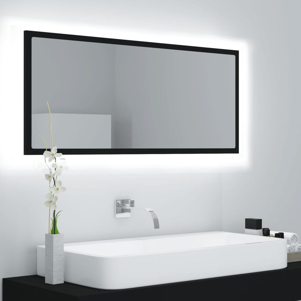 LED Bathroom Mirror White 100x8.5x37 cm Acrylic