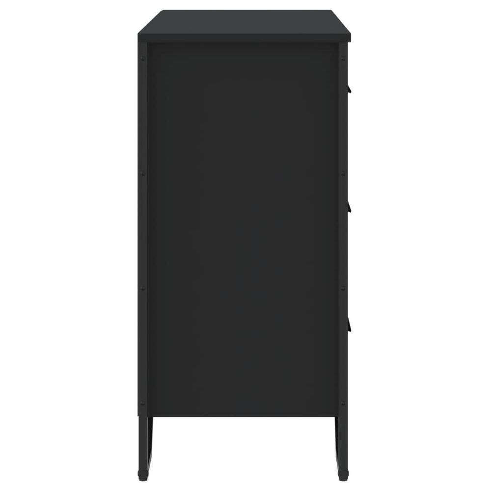 vidaXL Chest of Drawers Black 91x35.5x74.5 cm Engineered wood