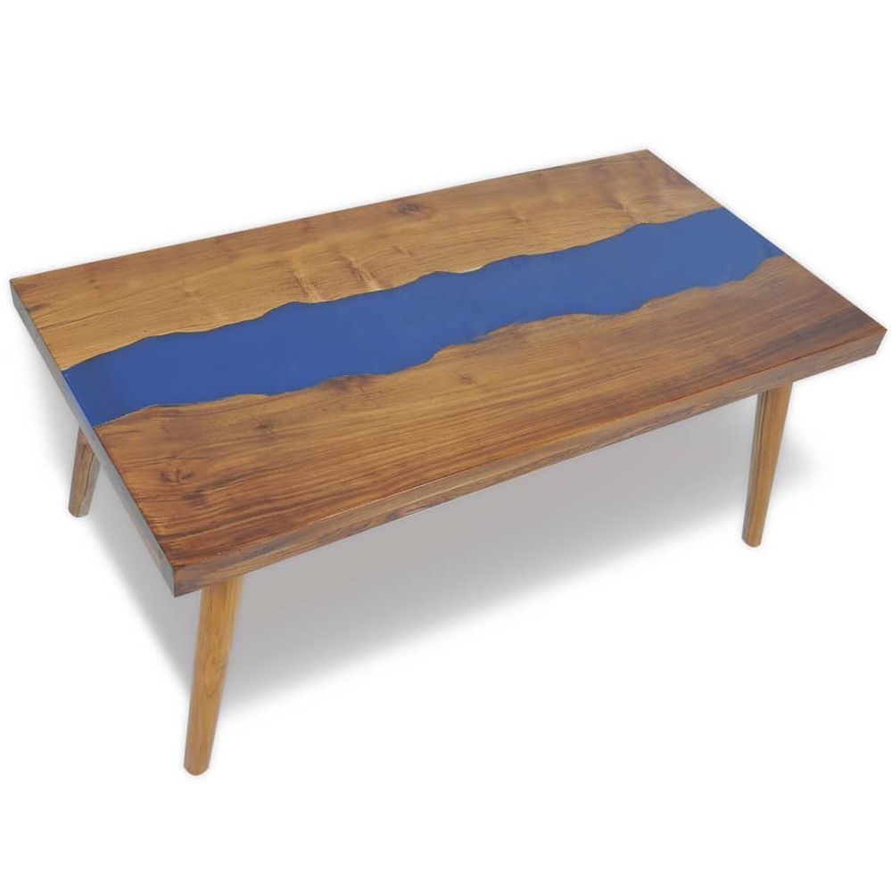 vidaXL Coffee Table Teak Resin 100x50x40 cm