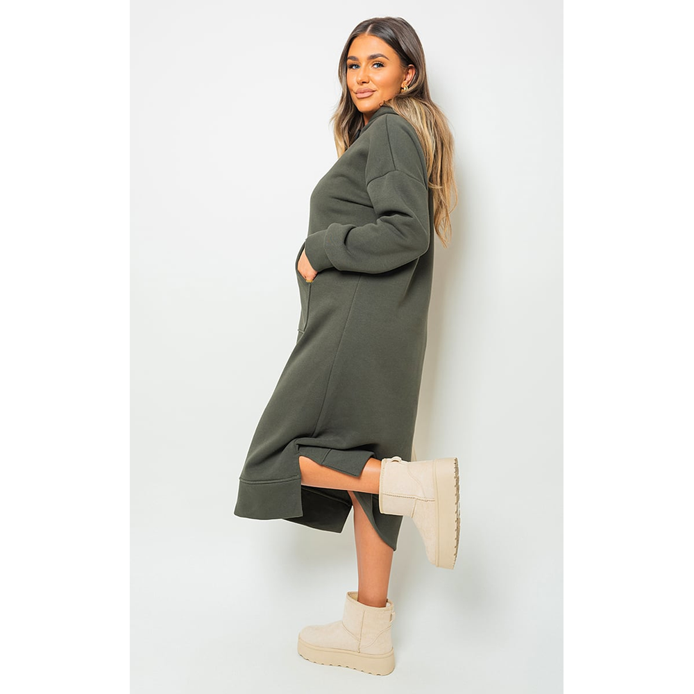 Kangaroo Pocket Long Loose Hoodie