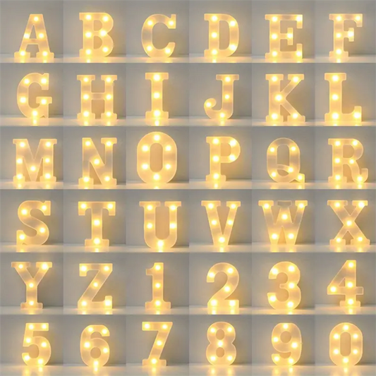 22cm LED letter warm light, letter number light with battery, used for home decoration lights for proposals and birthday parties