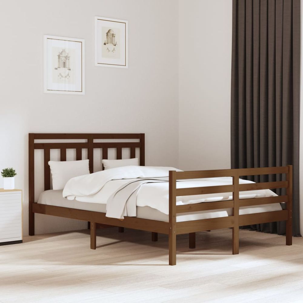 Bed Frame Solid Wood 75x190 cm to 200 x 200 cm