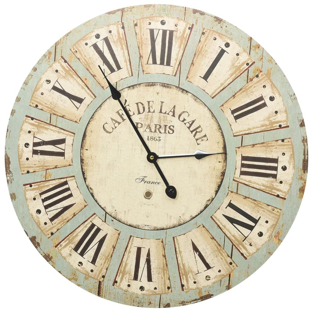 vidaXL Wall Clock Multicolour 60 cm MDF