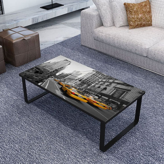 vidaXL Coffee Table with Glass Top Rectangular