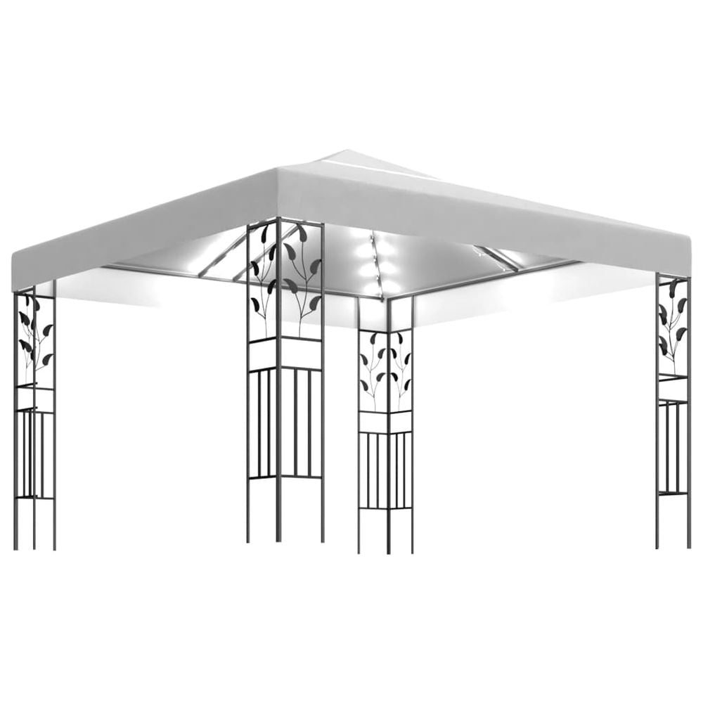 Gazebo Tent with LED String Lights 3x3 m