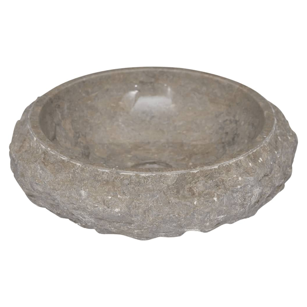 vidaXL Sink Grey Ø40x12 cm Marble