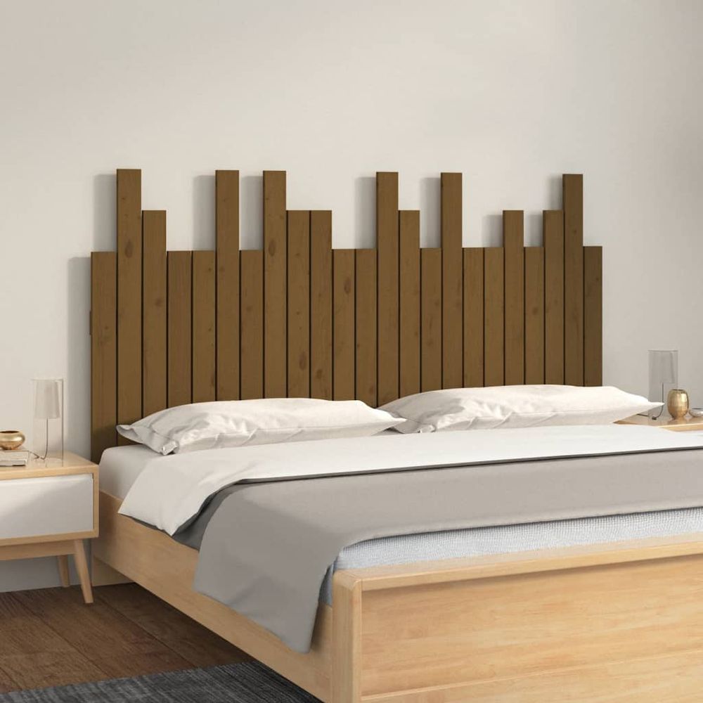 Wall Headboard 108x3x80 cm Solid Wood Pine