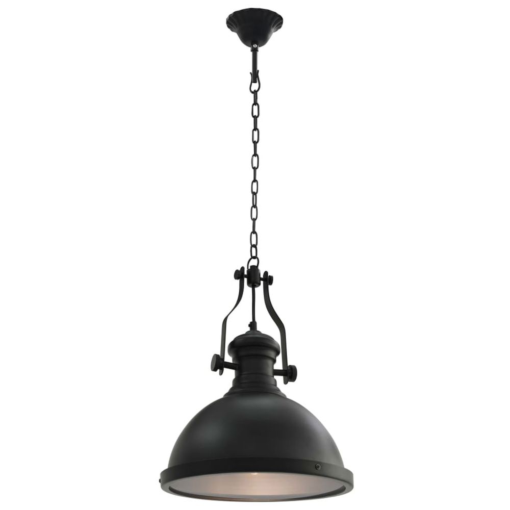 Ceiling Lamp Black Round E27