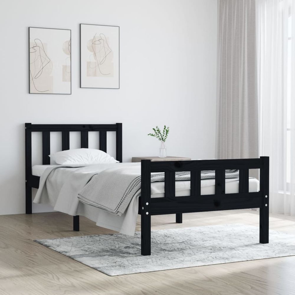 Bed Frame Solid Wood 75x190 cm to 200 x 200 cm