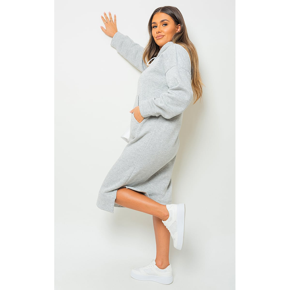 Kangaroo Pocket Long Loose Hoodie