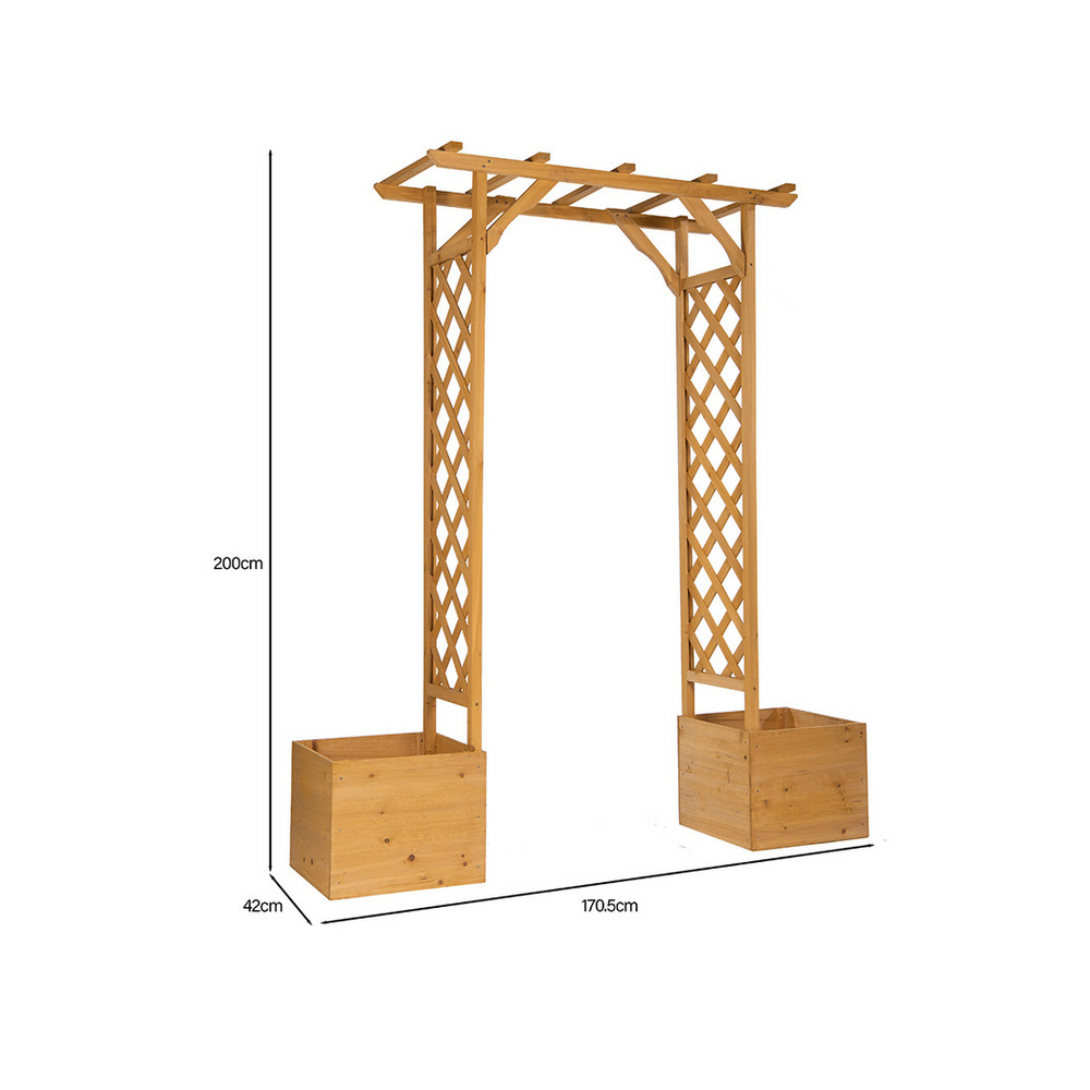 Wooden Arch and Planters