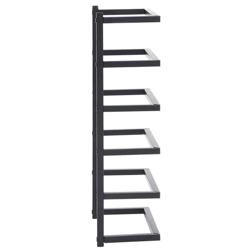 Towel Rack Black 24x12x48 cm Steel