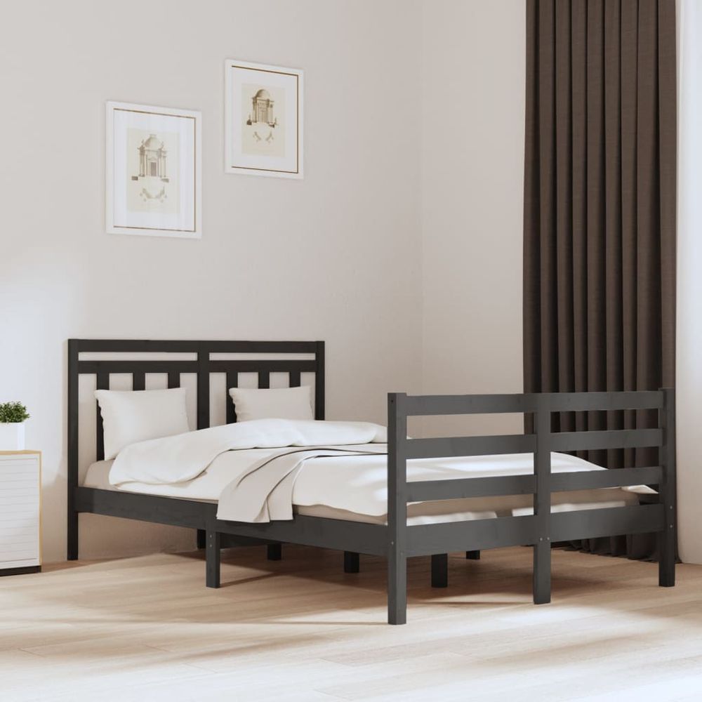 Bed Frame Solid Wood 75x190 cm to 200 x 200 cm