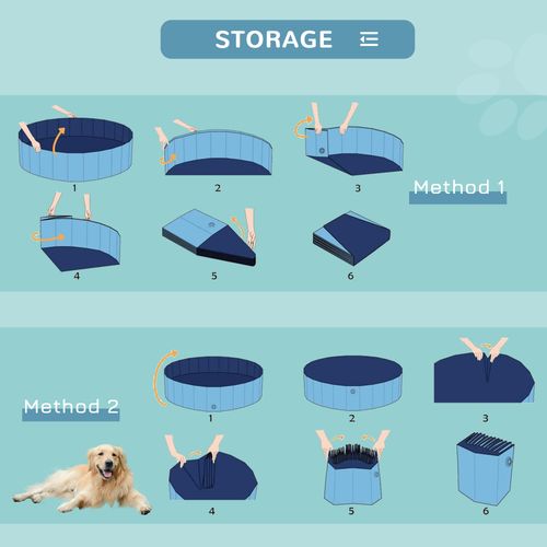 Pet Cat Dog Swimming Pool Indoor Outdoor Bathing Foldable Inflate 100cm Pawhut