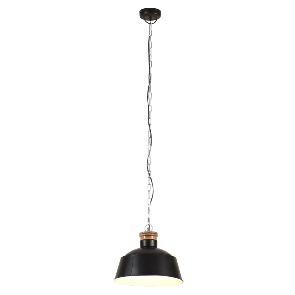 vidaXL Industrial Hanging Lamp 32 cm Black E27