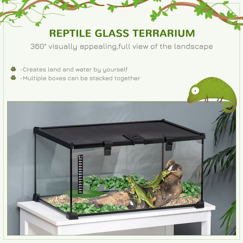 Glass Reptile Terrarium Habitats for Lizards, Frogs, Snake Pawhut