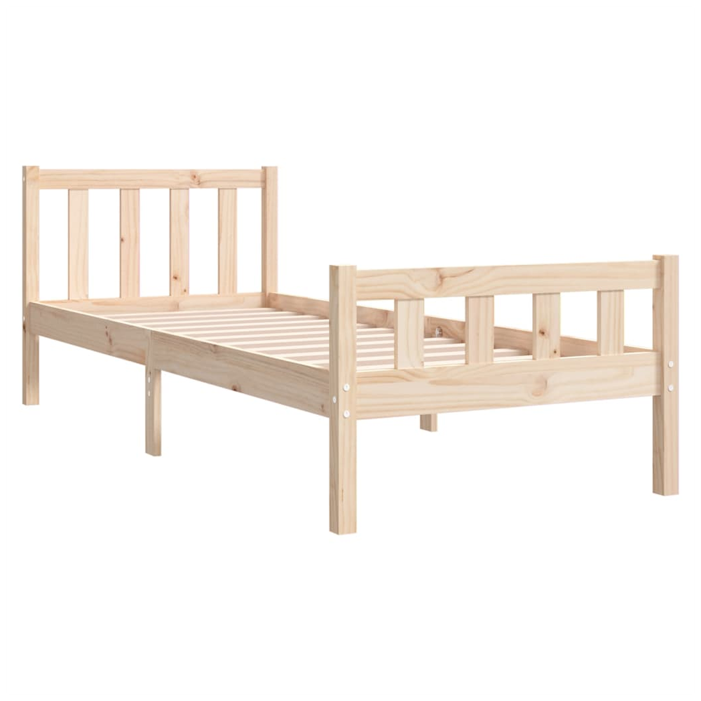 Bed Frame Solid Wood 75x190 cm to 200 x 200 cm