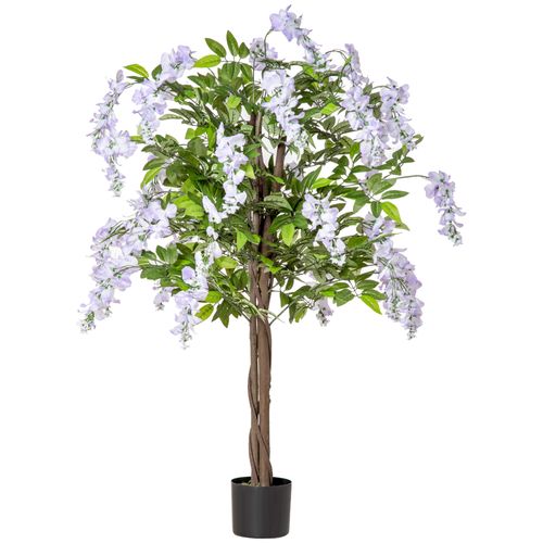 Artificial Realistic Wisteria Flower Tree Faux Decorative Plant, 110cm