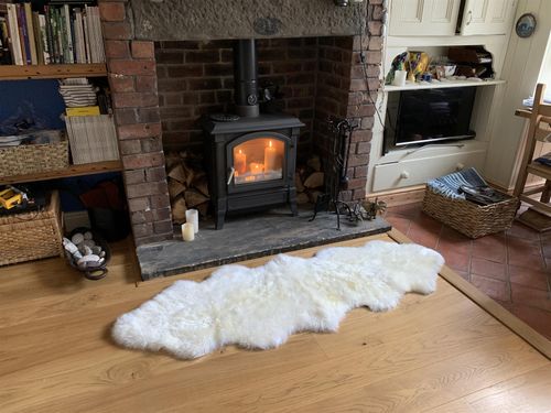 Nordvek Double Sheepskin Rug - 2 Pelts Sewn End To End