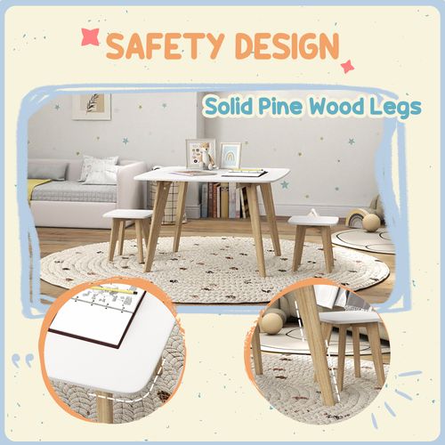 AIYAPLAY 3 Pieces Kids Table and Chair Set for Playroom, Bedroom