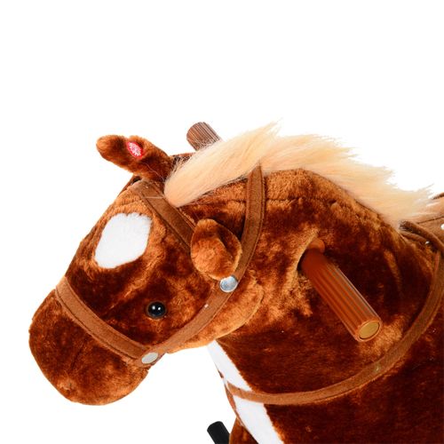 Child Boys Walking Horse Riding Toy Plush Walk Pony Wheels Sound