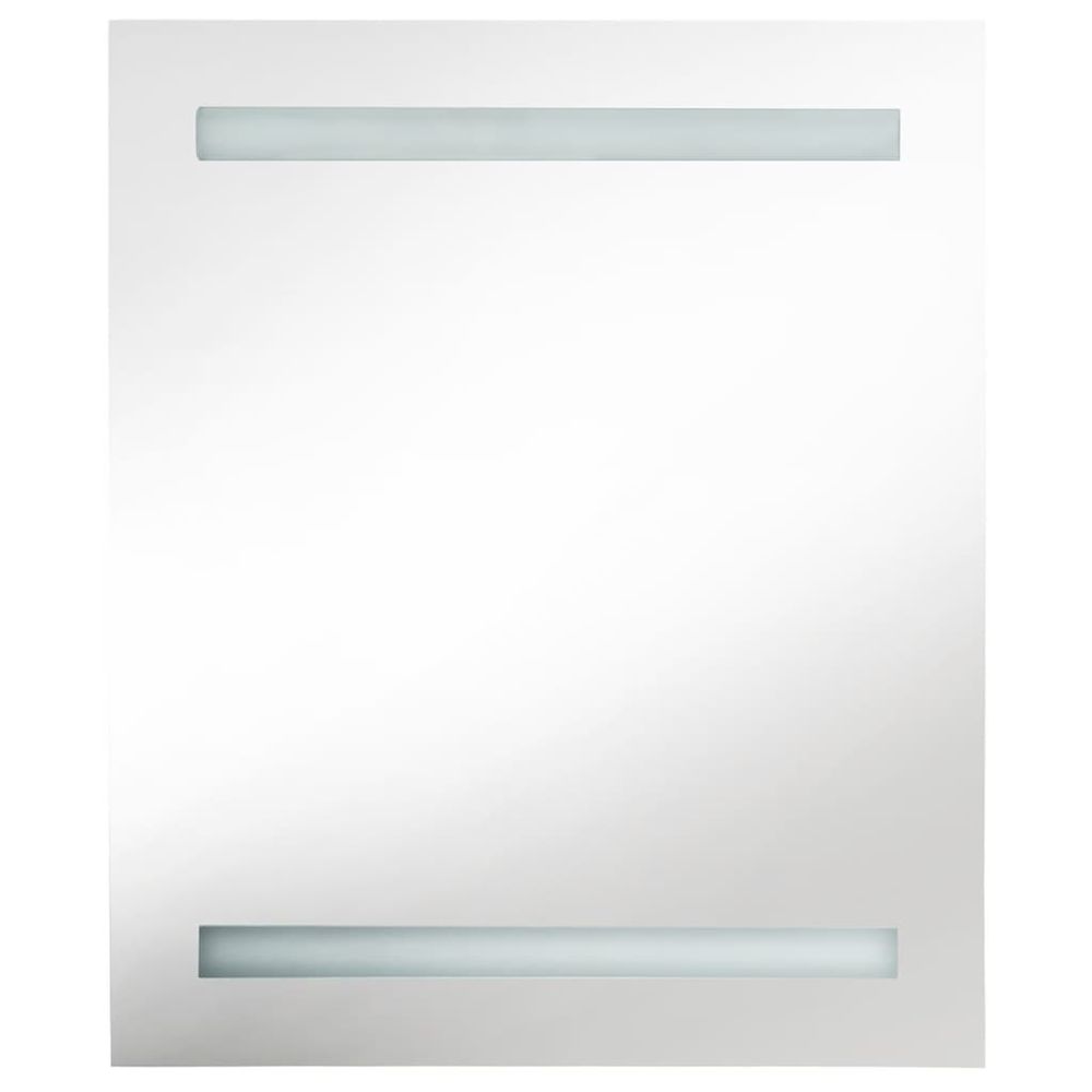 LED Bathroom Mirror Cabinet Concrete Grey 50x14x60 cm