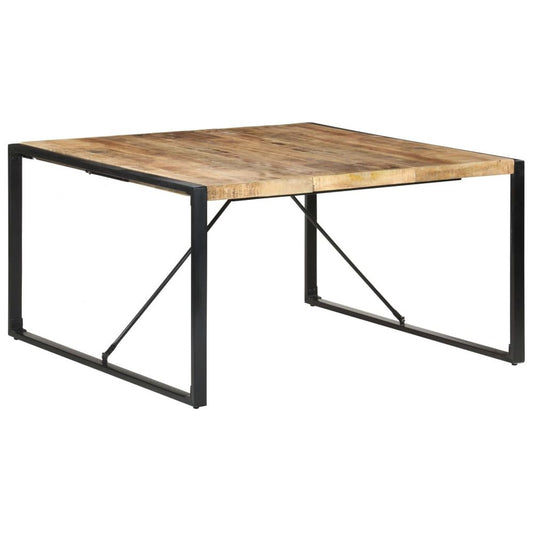 vidaXL Dining Table 140x140x75 cm Rough Mango Wood