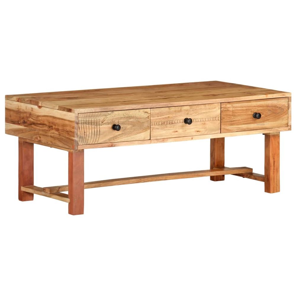 Coffee Table 100x50x40 cm Solid Acacia Wood