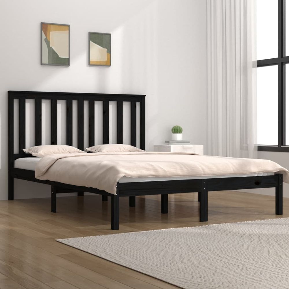 Bed Frame Solid Wood Pine 75x190 cm to 200 x 200 cm