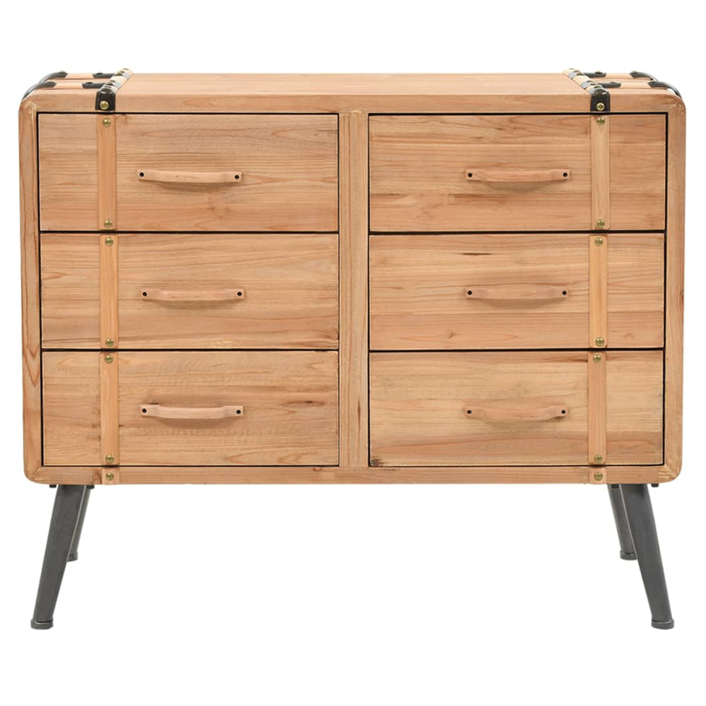 vidaXL Drawer Cabinet Solid Fir Wood 91x35x73 cm