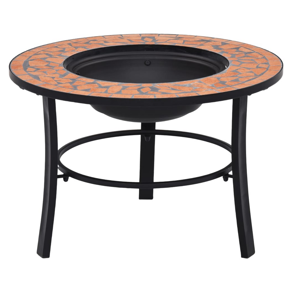 Mosaic Fire Pit Terracotta 68cm Ceramic