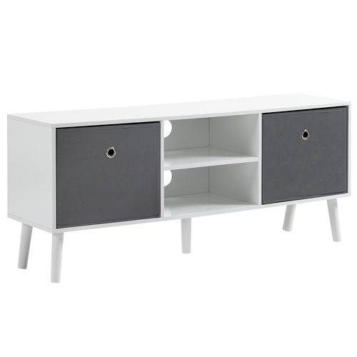 HOMCOM Modern TV Cabinet Stand w/ Shelves & Drawers, Living Room Bedroom