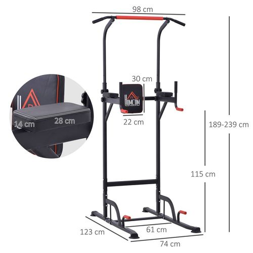 Power Tower Station Pull Up Bar for Home Gym Workout Equipment HOMCOM