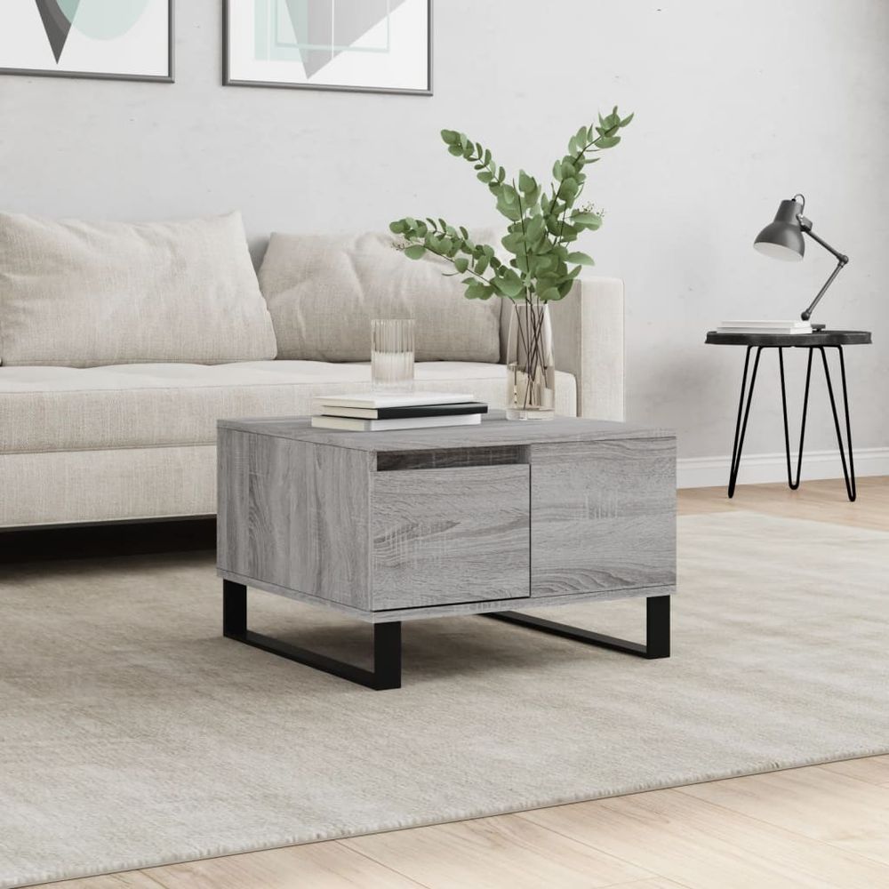 vidaXL Coffee Table Black 55x55x36.5 cm Engineered Wood