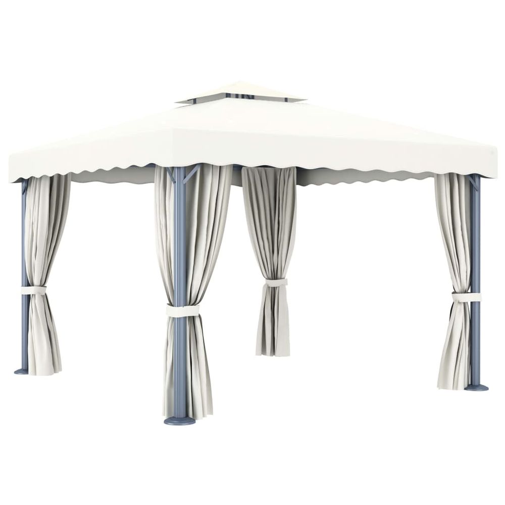 Gazebo Tent with Curtain & LED String Lights