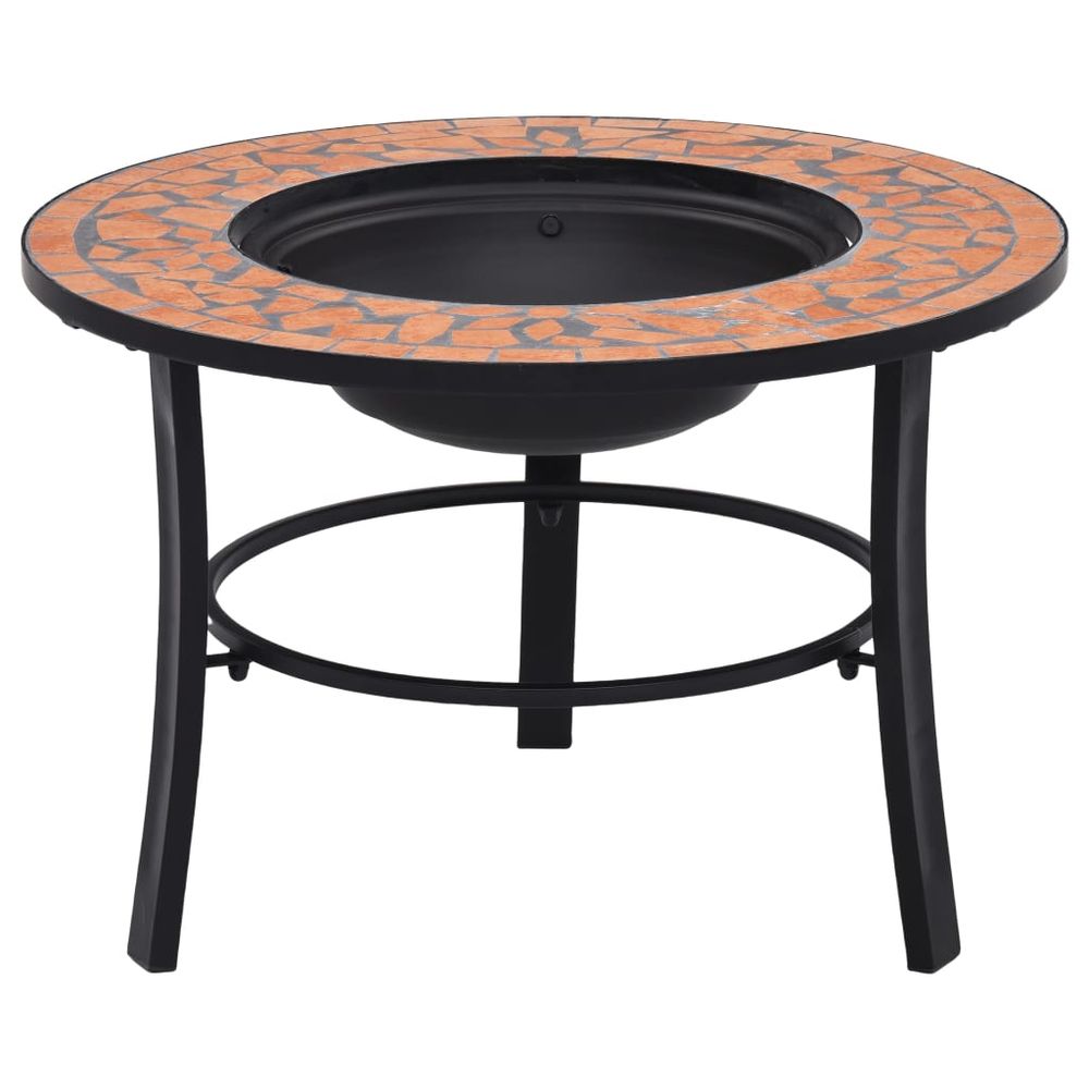 Mosaic Fire Pit Terracotta 68cm Ceramic