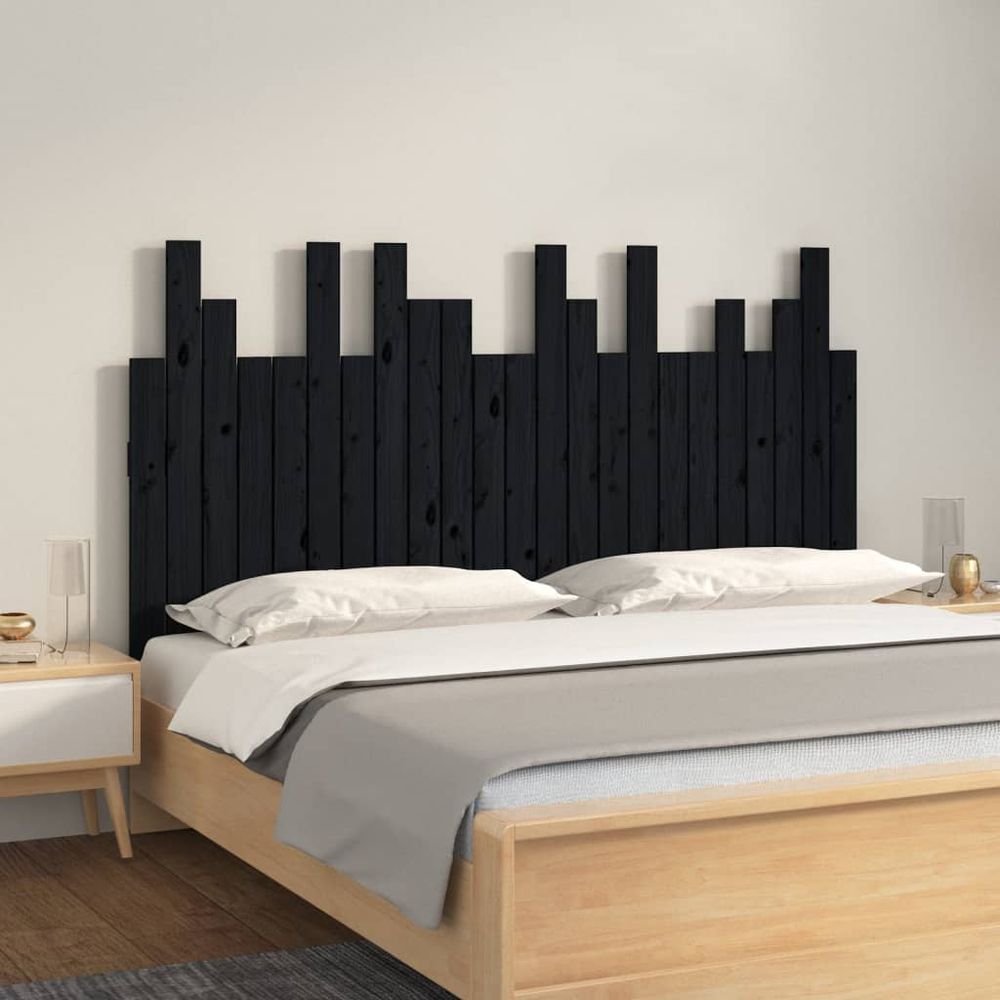 Wall Headboard 108x3x80 cm Solid Wood Pine