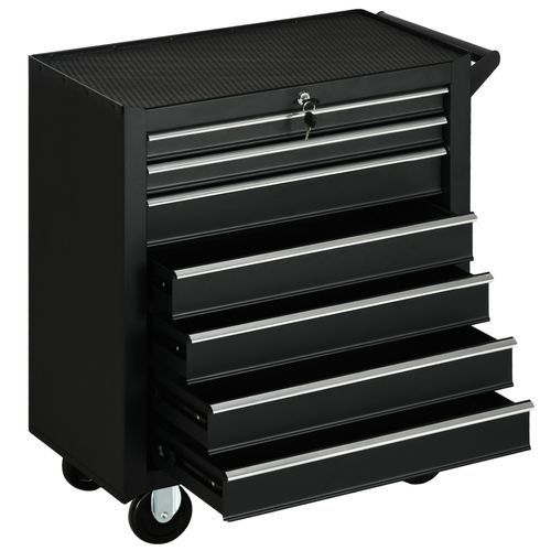 DURHAND Roller Tool Storage Chest Box Garage Workshop 7 Drawers