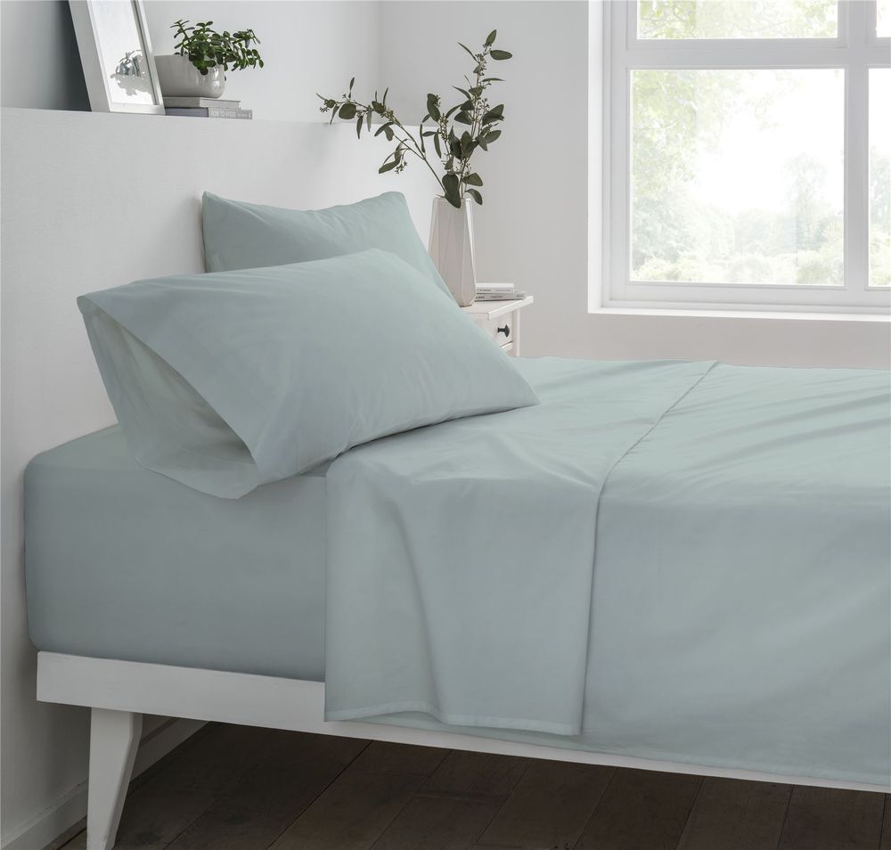 Egyptian Cotton Flat Sheet Silver - King