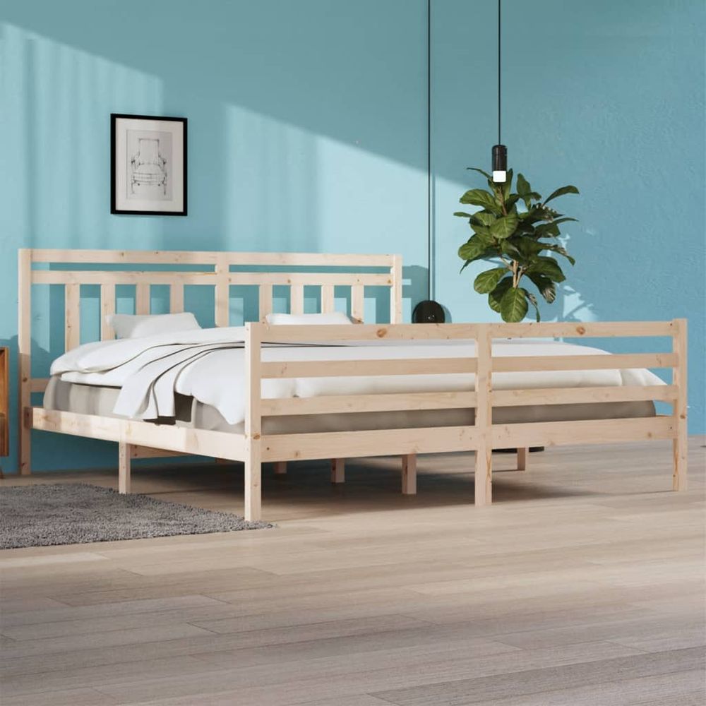 Bed Frame Solid Wood 75x190 cm to 200 x 200 cm