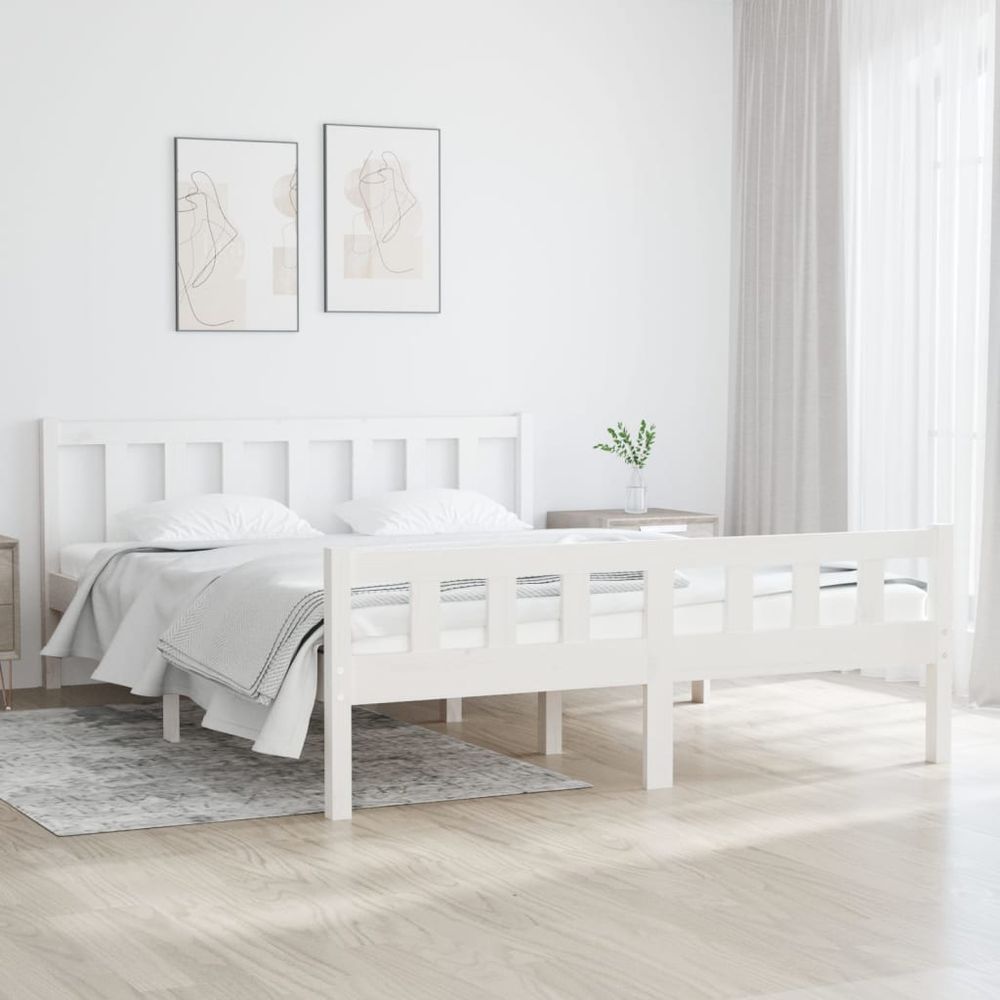 Bed Frame Solid Wood 75x190 cm to 200 x 200 cm