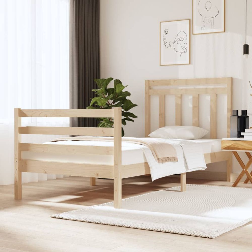 Bed Frame Solid Wood 75x190 cm to 200 x 200 cm