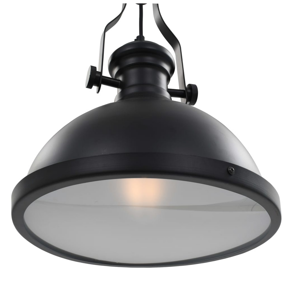 Ceiling Lamp Black Round E27