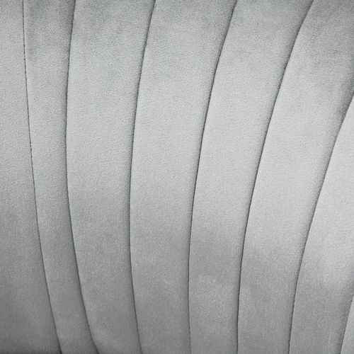 Velvet-Feel Accent Chair w/ Ottoman Tub Seat Padding Wood Legs Light Grey