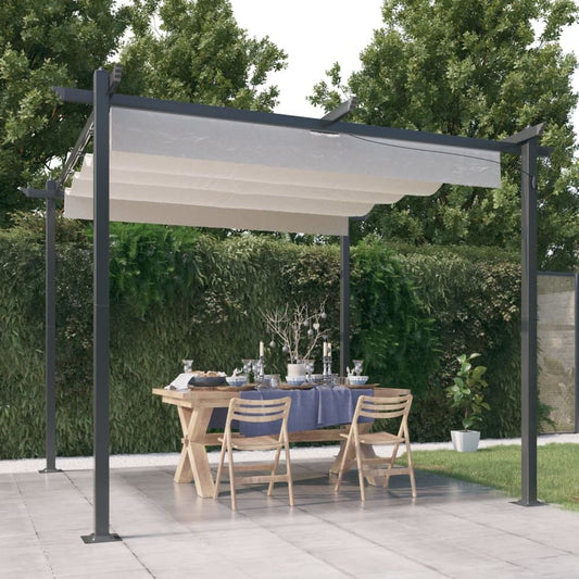 Garden Gazebo with Retractable Roof 4 x 3 x 2.2 m