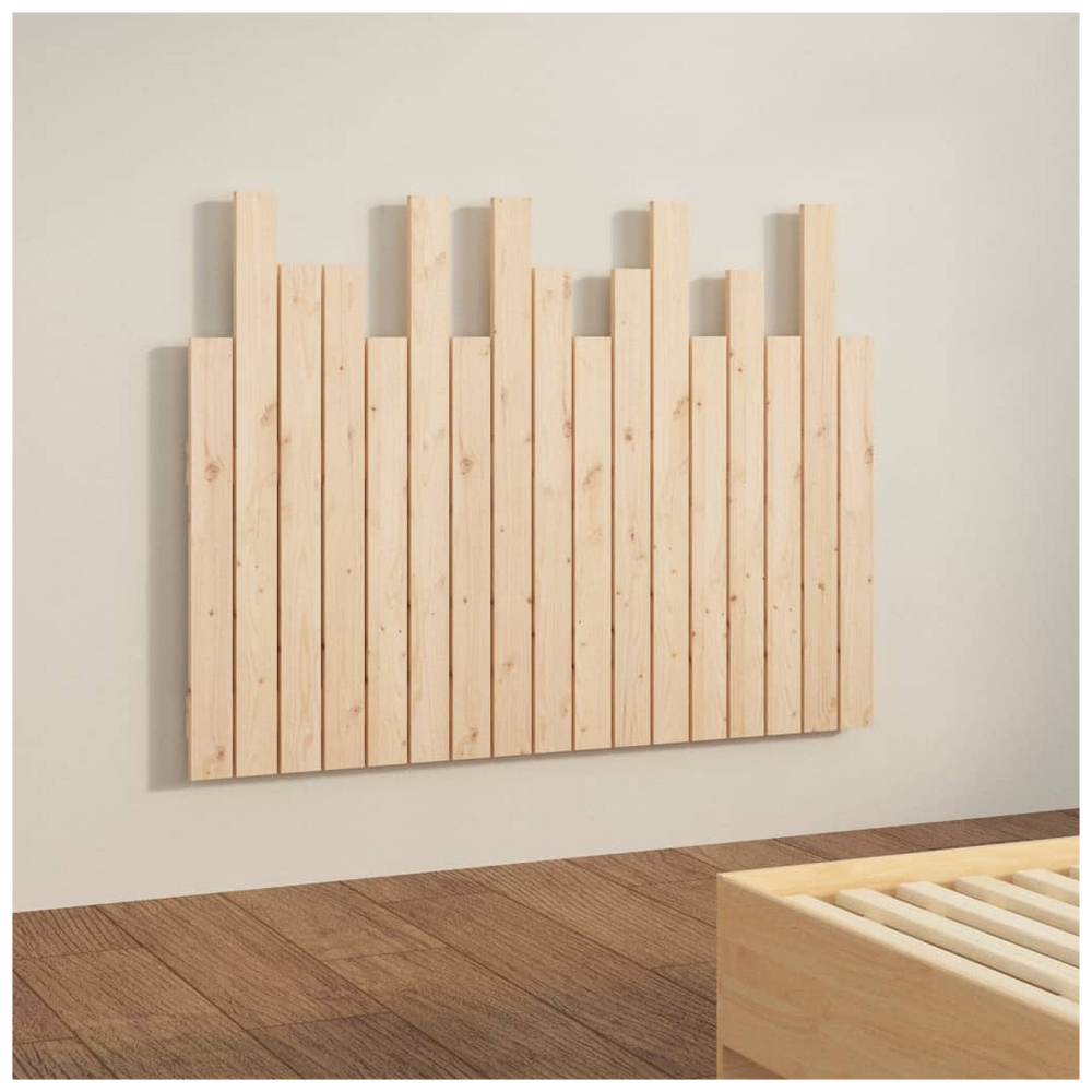 Wall Headboard 108x3x80 cm Solid Wood Pine