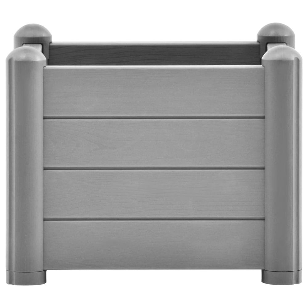 Garden Raised Bed PP Stone Grey 43x43x35 cm