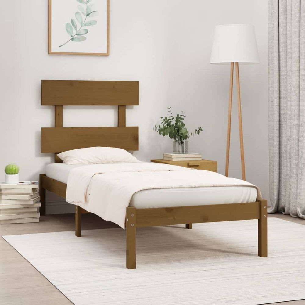 Bed Frame Solid Wood 75x190 cm to 200 x 200 cm