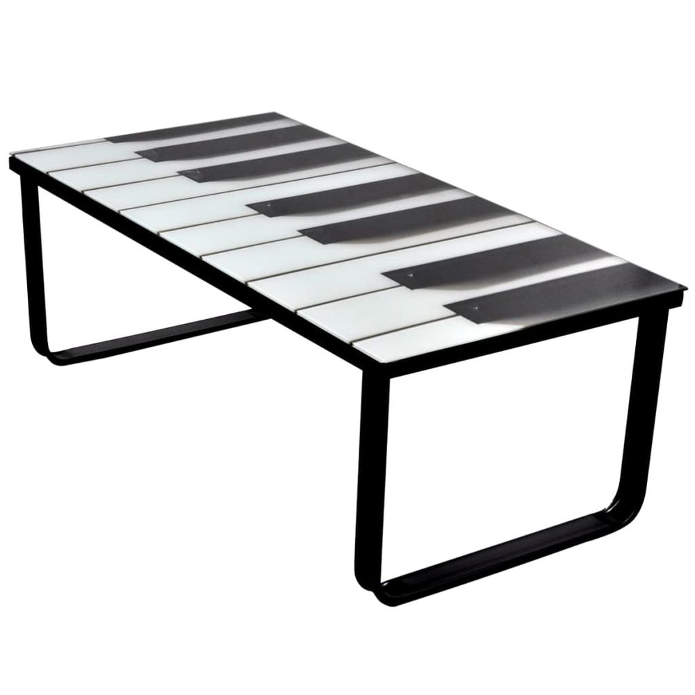 vidaXL Coffee Table with Glass Top Rectangular