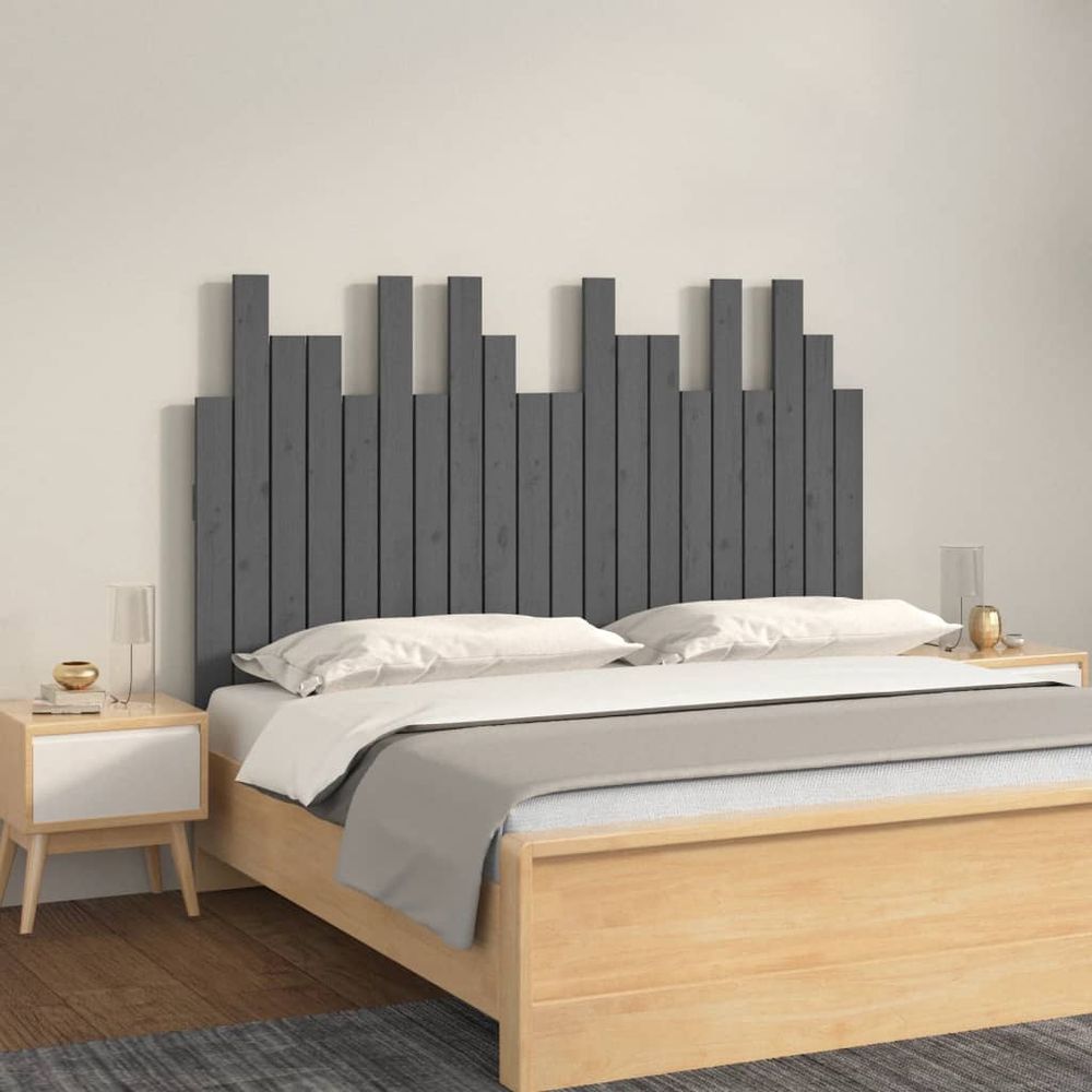 Wall Headboard 108x3x80 cm Solid Wood Pine